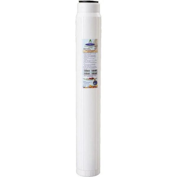 Crystal Quest 2-7/8" x 9-3/4" Activated Charcoal Based Fluoride Cart side view — water filtration system