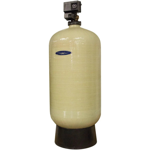 Crystal Quest Commercial/Industrial 185 GPM GAC Water Filter System - 20 Cu. Ft. side view — commercial granular activated carbon filter for chlorine and VOC removal