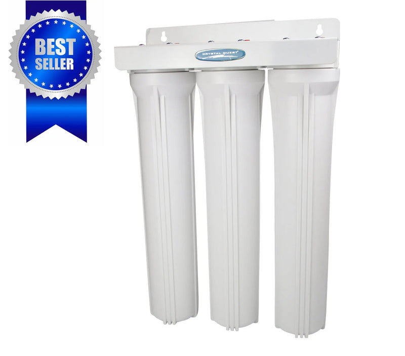 Crystal Quest Compact Triple 20 Inch Whole House Water Filter System — water filtration system