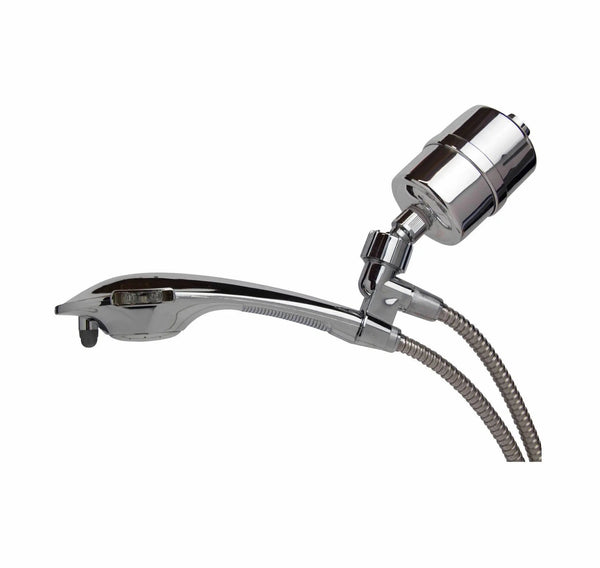 Crystal Quest Handheld Luxury Shower Power Filtration System White — water filtration system