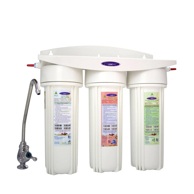 Crystal Quest Mega Undersink Triple Replaceable Nitrate Water Filter System — water filtration system