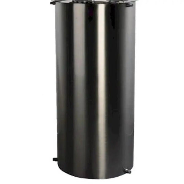 Durastill 150-gallon stainless steel distilled water tank with 24V float control — commercial-grade bulk storage