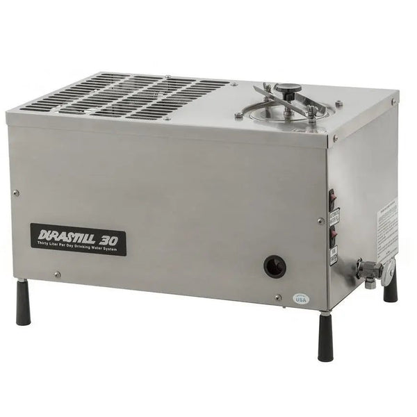 Durastill 30J water distiller head — 8 gallons per day output, connects to any storage tank