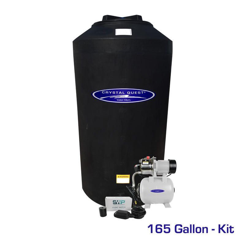 Atmospheric Storage Tank Kit with Pump - 165 Gallon — water filtration system