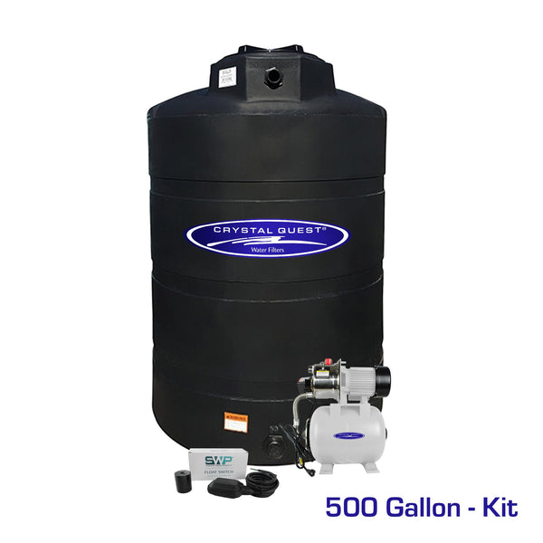 Atmospheric Storage Tank Kit with Pump - 500 Gallon — water filtration system