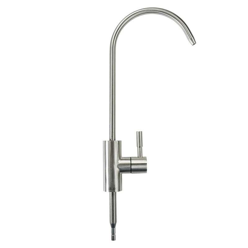 Stainless Steel Faucet with 1/4" Tube (Modern Pull Down Handle) — water filtration system