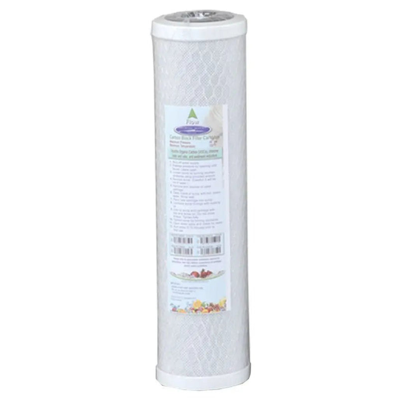 Crystal Quest 2-7/8"" x 9-3/4"" 5-Mic Coco Shell Carbon Block Filter - PureWaterGuys.com