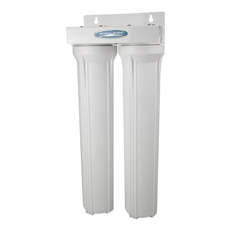 Crystal Quest Commercial 20" Double Cartridge Water Filter — commercial inline water filter for multi-stage point-of-use filtration