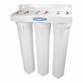 Crystal Quest Commercial 20" Triple Cartridge Water Filter side view — commercial inline water filter for multi-stage point-of-use filtration