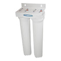 Crystal Quest Compact Double 20 Inch Whole House Water Filter System side view — water filtration system