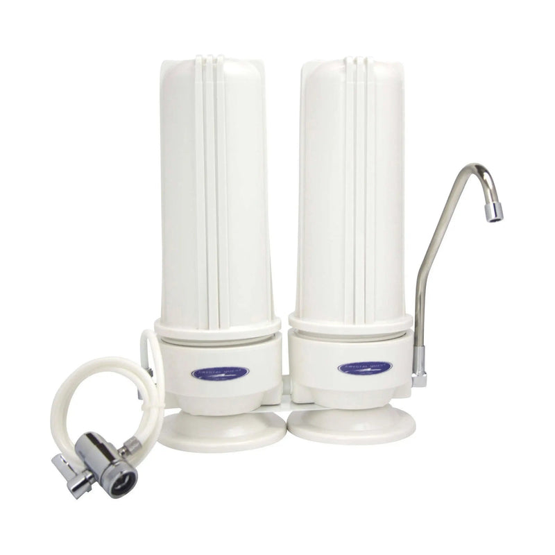 Crystal Quest Countertop Double Replaceable PLUS Water Filter System — water filtration system
