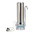 Crystal Quest Countertop Single Replaceable Ceramic Water Filter System side view — water filtration system
