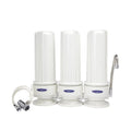 Crystal Quest Countertop Triple Replaceable Arsenic Water Filter System — commercial inline water filter for multi-stage point-of-use filtration