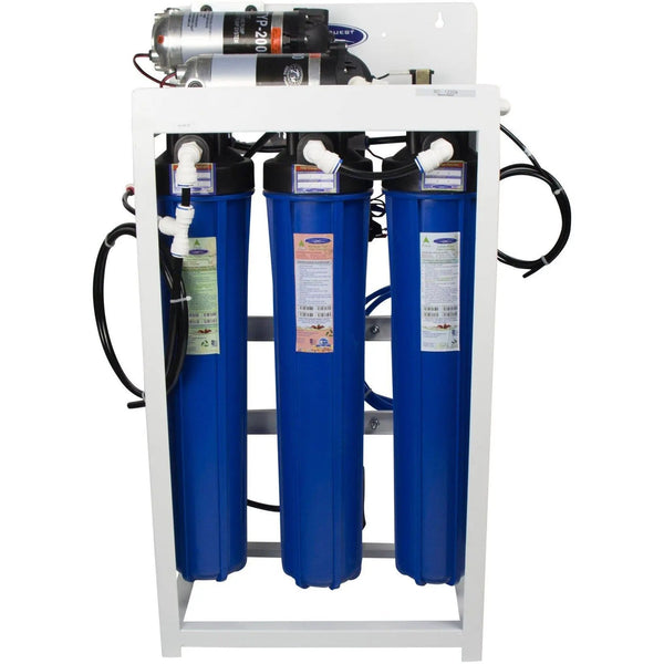 Crystal Quest Light Whole House Reverse Osmosis 300 GPD Water Filter System side view — whole house reverse osmosis system for pure water at every fixture