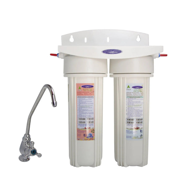 Crystal Quest Mega Undersink Double Replaceable PLUS Water Filter System — water filtration system
