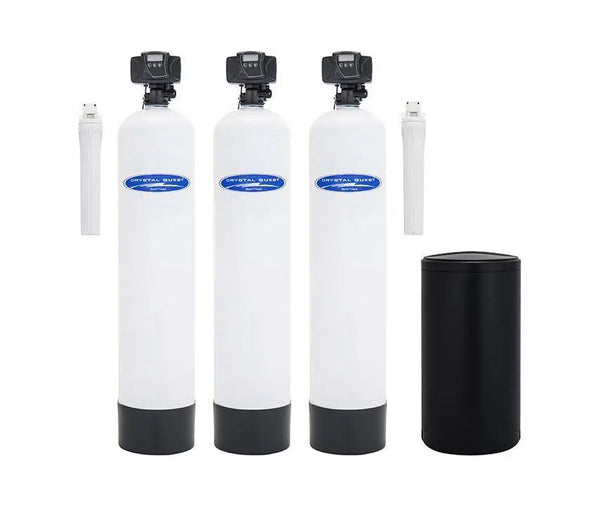 Crystal Quest Water Softener Fluoride Multistage Whole House Water Filter System — water filtration system