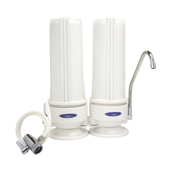 Crystal Quest Countertop  Double Replaceable Nitrate Water Filter System - PureWaterGuys.com