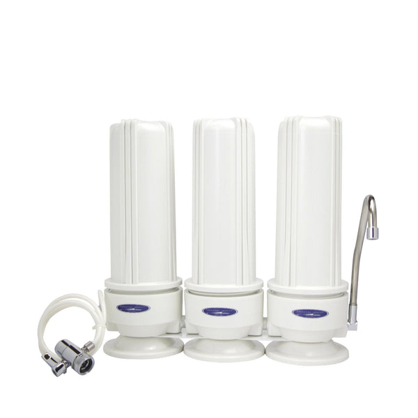 Crystal Quest Countertop Replaceable Triple Ceramic Water Filter System - PureWaterGuys.com